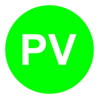 Green Reflective PV Label - 70mm