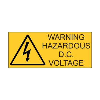 Hazardous D.C. Voltage - 70mm x 30mm
