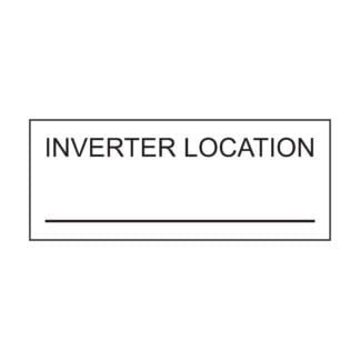 Inverter Location - 50mm x 20mm