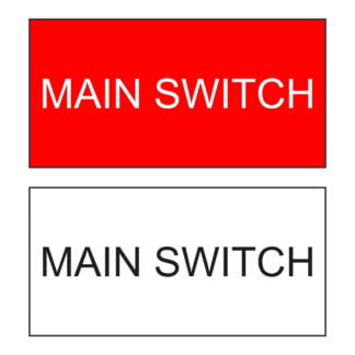 Main Switch 30mm x 15mm (2 or 3 Phase) 50 Pack