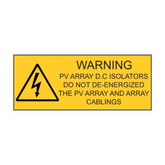 PV Array D.C Isolators - 100mm x 40mm