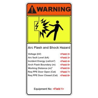 Arc Flash Label Layout 1 - Warning