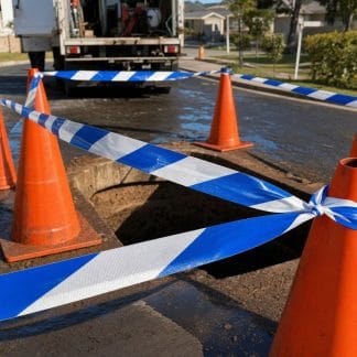 Barrier Tape - Blue and White