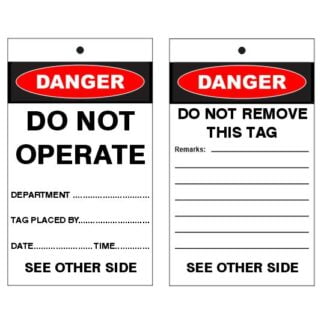 Danger - Do Not Operate with Notes