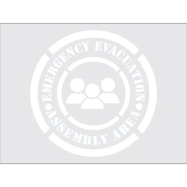 Emergency Evacuation Asseembly Area Stencil