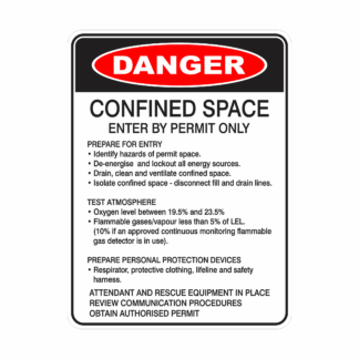 Confined Space Enter By Permit Only Etc