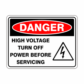 High Voltage Turn Off Power Before Servicing