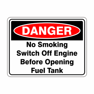 No Smoking Switch Off Engine Before Opening Fuel Tank