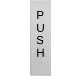 Braille Push Sign Vertical