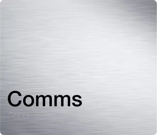 Comms Braille Sign - Stainless Steal