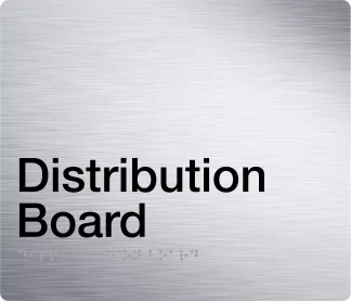 Distribution Board Braille Sign - Stainless Steal