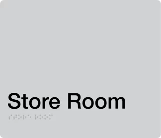 Store Room Braille Sign - Silver