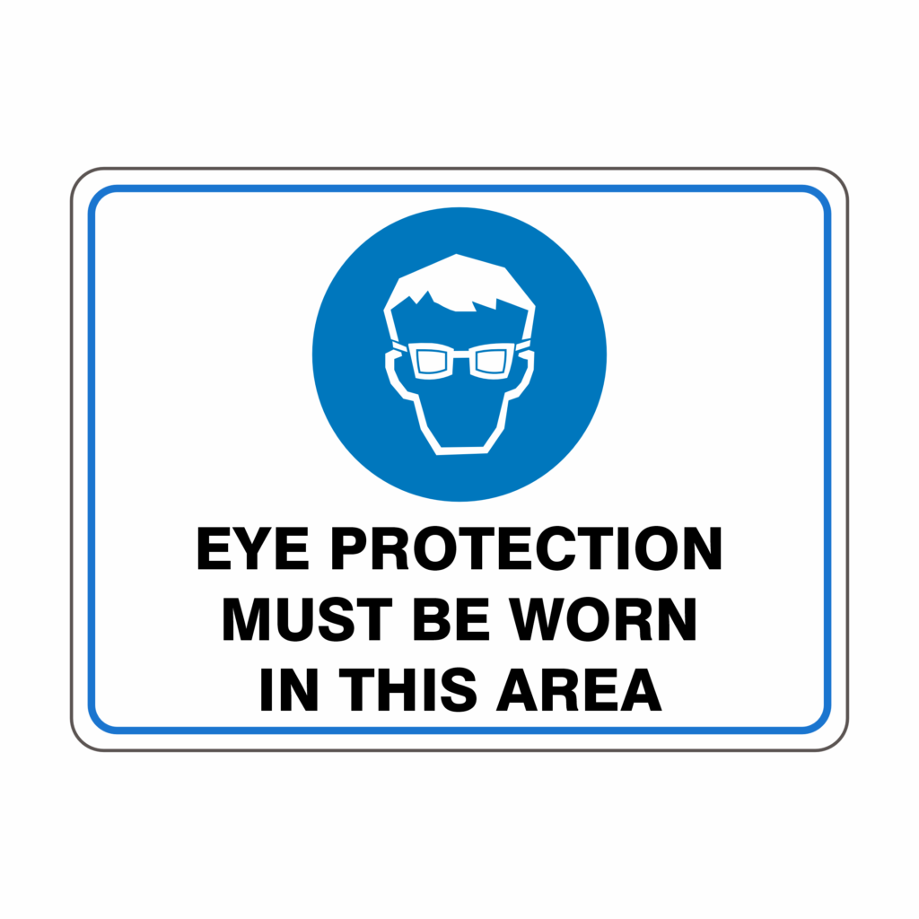Eye Protection Must Be Worn In This Area - Landscape - Discount Safety ...