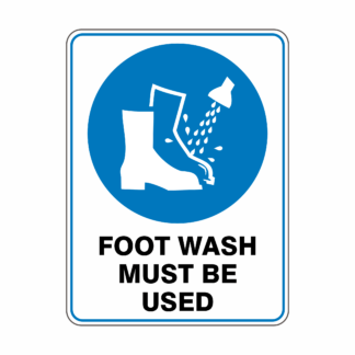 Mandatory Foot Wash Be Used