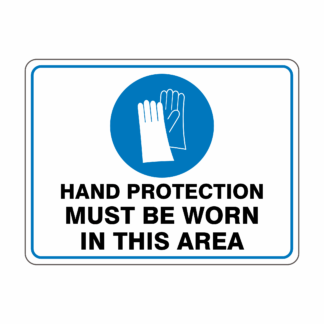 Mandatory Hand Protection Must Be Worn Landscape