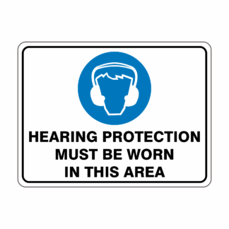 Mandatory Hearing Protection Must Be Worn Landscape