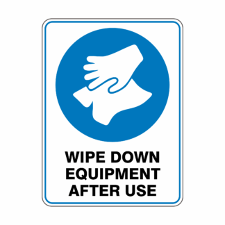 Mandatory Wipe Down Equipment