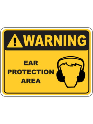 Warning Ear Protection Area with Symbol