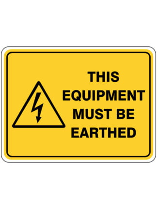 Warning This Equipment Must Be Earthed