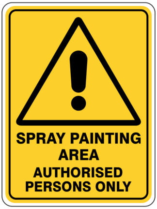 Warning Spray Painting Area Authorised Persons Only