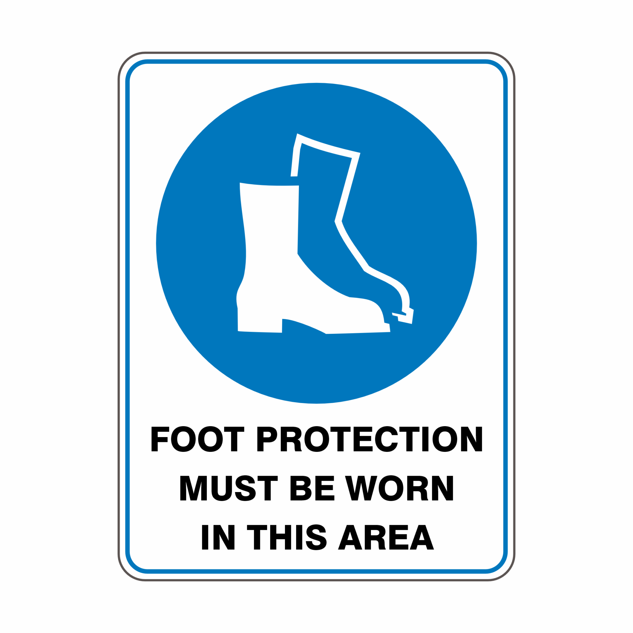 Foot Protection Must Be Worn In This Area - Discount Safety Signs New ...