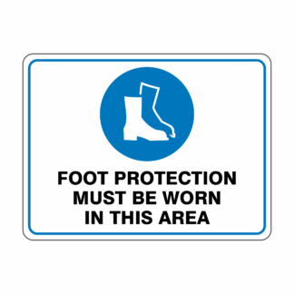 Mandatory Foot Protection Must Be Worn In This Area Landscape