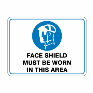 Mandatory Face Shield Must Be Worn Landscape