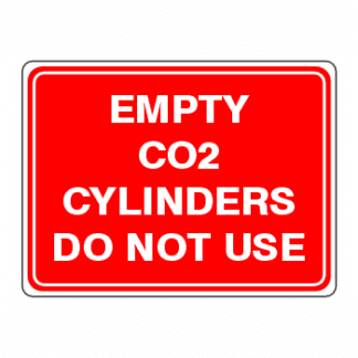 Cylinder Status Signs - Empty Co2 Cylinders Do Not Use