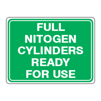 Cylinder Status Signs - Full Nitrogen Cylinders Ready For Use