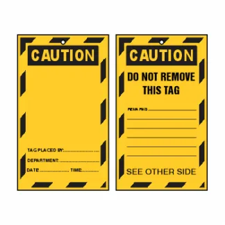 Blank Lockout Tag (Caution) V2