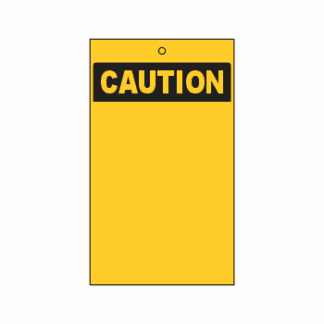 Blank Lockout Tag (Caution)