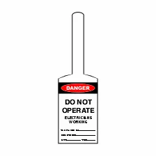 Danger - Do Not Operate - Electricians Working (Self-Locking)