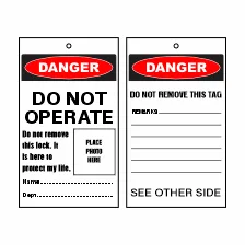 Danger - Do Not Operate - Photo Identification
