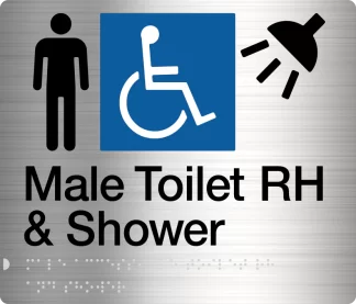 Male Disabled Toilet & Shower RH (Braille)