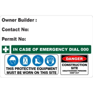 Owner Builder Sign Detailed Qbcc Compliant