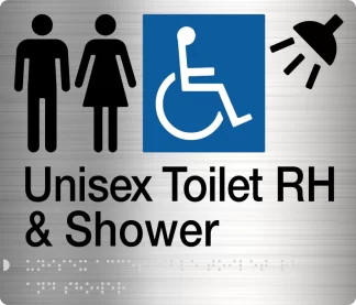 Unisex Disabled Toilet & Shower RH (Braille)