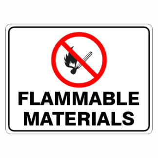 Flammable Materials No Smoking - Landscape