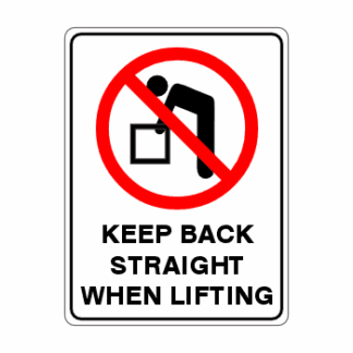 Keep Back Straight When Lifting