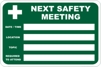 Safety Meeting Sign
