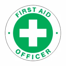 Hard Hat Stickers First Aid Officer
