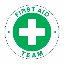 Hard Hat Stickers First Aid Team
