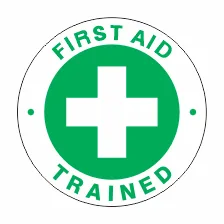 Hard Hat Stickers First Aid Trained