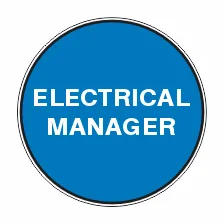 Hard Hat Stickers Electrical Manager