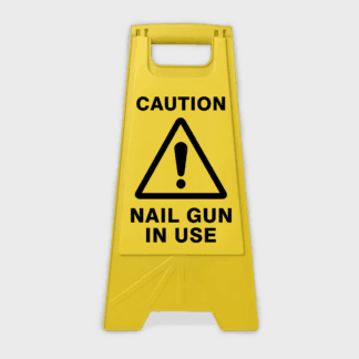 Caution Nail Gun In Use