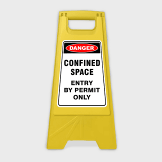 Confined Space Entry By Permit Only - A-Frame Sign