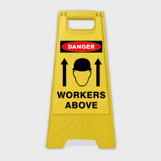 Caution Workers Above Detailed