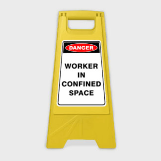 Worker In Confined Space - A-Frame Sign
